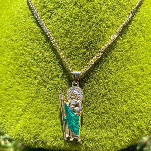 Laminated gold, gold dipped, san judas necklace, necklace, necklace for women